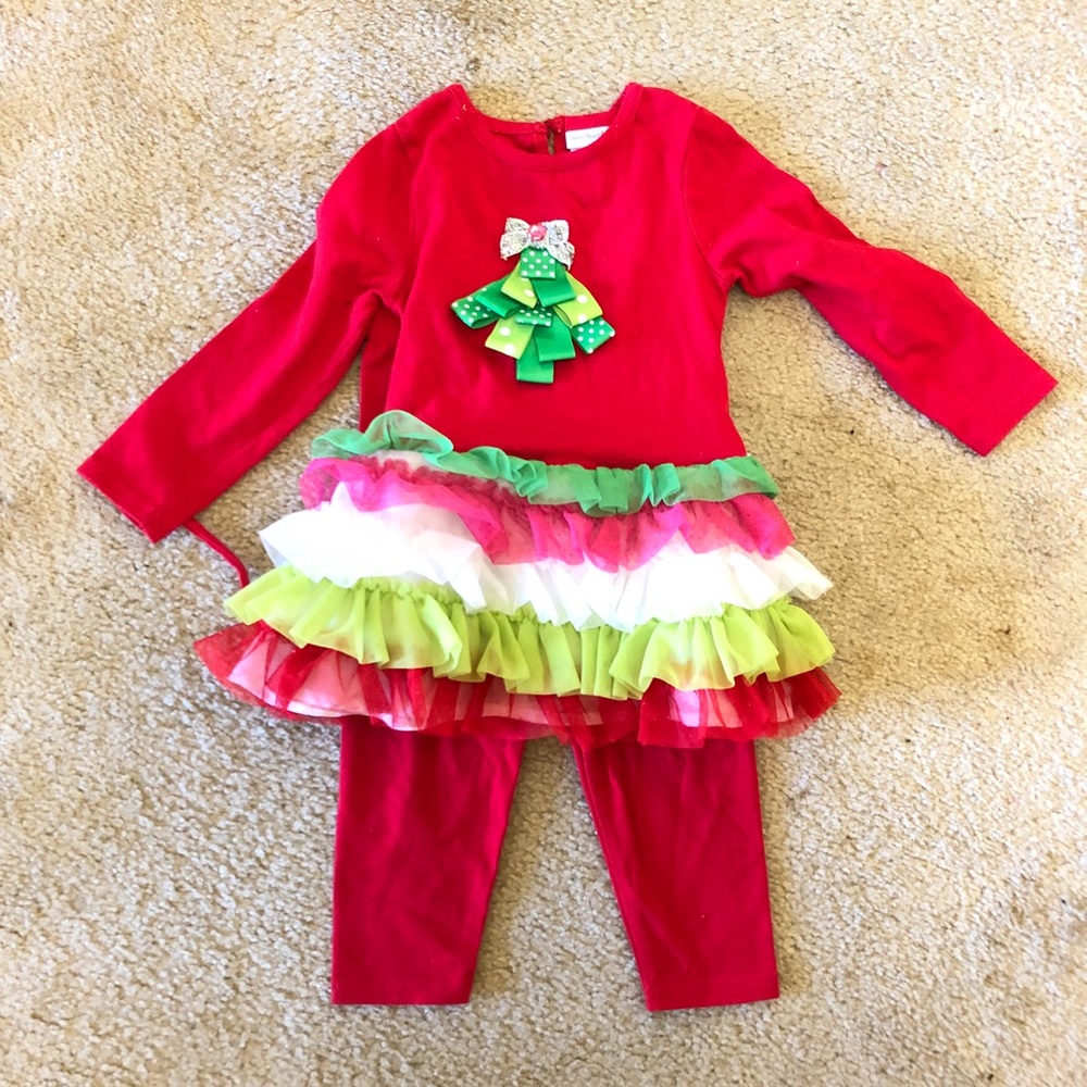 Sweet Heart Rose 2 Piece Christmas Outfit
